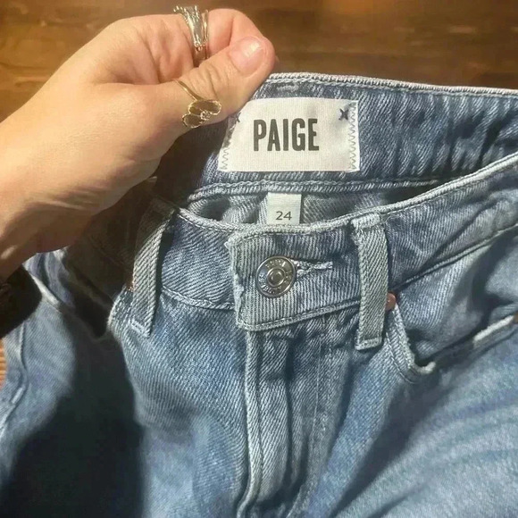 PAIGE Robbie Short High Rise Slim Bermuda Short Women Size 24 EUC - Picture 5 of 7